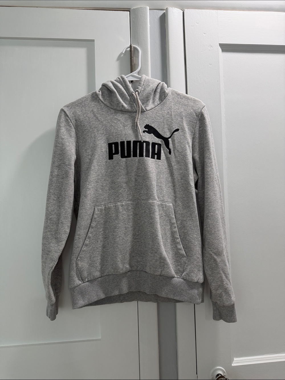 Puma Gray Crewneck Hoodie with Black Logo